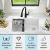 30&rdquo; Granite Composite Workstation Kitchen Sink Undermount Single Bowl with WorkFlow&trade; Ledge and Accessories in White